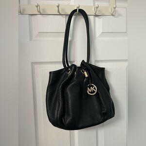 Michael Kors Black Leather Tote Bag